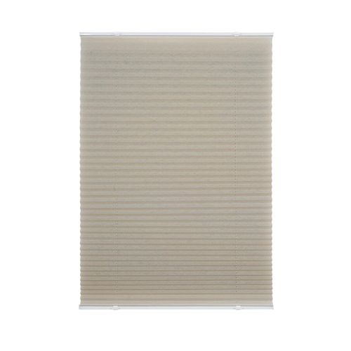 4040255302715 - Ondeco Plissee Prompt ohne Bohren Basic mit Klemmträger Sonnenschutz Lichtschutz Klemmfix Farbe Beige Größe 100x130 cm 4040255302715 - Ondeco Plissee Prompt ohne Bohren Basic mit Klemmträger Sonnenschutz Lichtschutz Klemmfix Farbe Beige Größe 100x130 cm