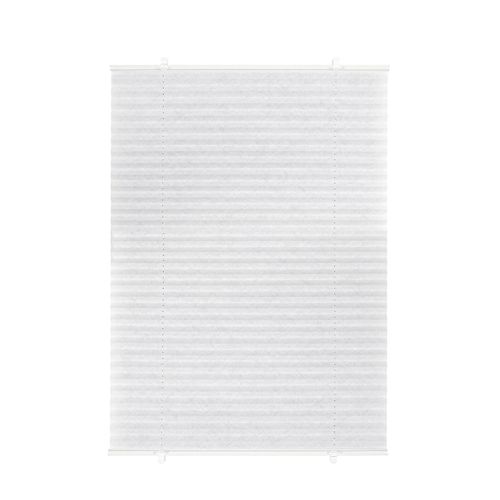 4040255302647 - Ondeco Plissee Prompt ohne Bohren Basic mit Klemmträger Sonnenschutz Lichtschutz Klemmfix Farbe Weiß Größe 90x130 cm 4040255302647 - Ondeco Plissee Prompt ohne Bohren Basic mit Klemmträger Sonnenschutz Lichtschutz Klemmfix Farbe Weiß Größe 90x130 cm