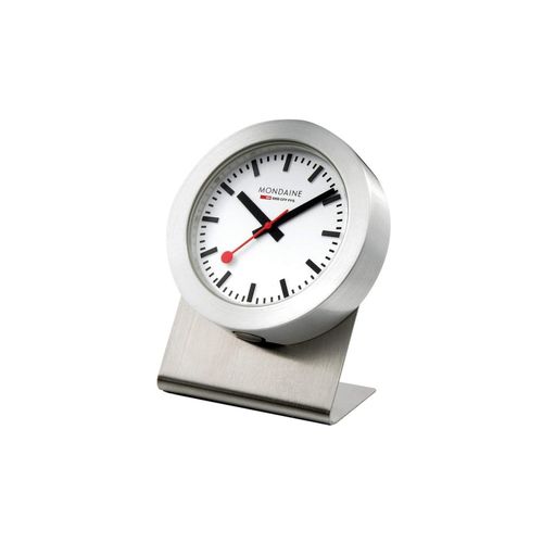 7611382534873 - A6603031881SBB magnetische silberne Wanduhr Tischuhr Küchenuhr 50 mm