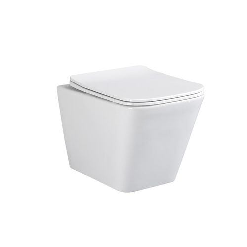4002071273679 - Hänge WC Set Aliki Square – Spülrandloses Hygienisches Wand-WC Tiefspüler aus Hochwertiger Sanitärkeramik in Weiß Kompakt Modern inkl Soft-Close WC-Sitz 4002071273679 - Hänge WC Set Aliki Square – Spülrandloses Hygienisches Wand-WC Tiefspüler aus Hochwertiger Sanitärkeramik in Weiß Kompakt Modern inkl Soft-Close WC-Sitz