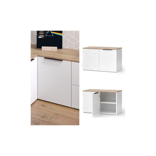 4066731466306 - Eckkommode Wido Weiß Sonoma 80 x 50 cm mit Tür Vicco 4066731466306 - Eckkommode Wido Weiß Sonoma 80 x 50 cm mit Tür Vicco