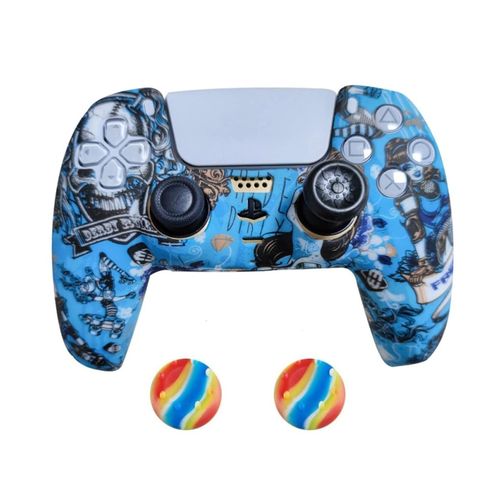 4066914169277 - 2 x Schutzhülle für Playstation 5 DualSense Controller Skin Silikon Schutz Motiv