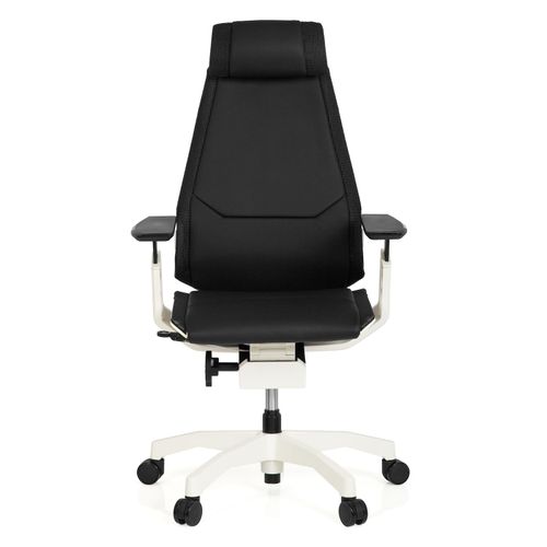 4251084610005 - High End Bürostuhl GENIDIA PRO WHITE Leder mit Armlehnen hjh OFFICE 4251084610005 - High End Bürostuhl GENIDIA PRO WHITE Leder mit Armlehnen hjh OFFICE