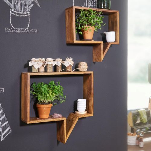 4250950232280 - 2er Set Wandregale Massiv-Holz Sheesham Holz-Regal Landhaus-Stil Hängeregal Echt-Holz Design Wand-Board Natur-Produkt Wandkonsole dunkel-braun 4250950232280 - 2er Set Wandregale Massiv-Holz Sheesham Holz-Regal Landhaus-Stil Hängeregal Echt-Holz Design Wand-Board Natur-Produkt Wandkonsole dunkel-braun