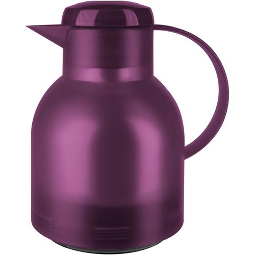 4009049236001 - SAMBA Isolierkanne 1 Liter Thermoskanne mit Quick-Press Verschluss Farbe aubergine transluzent