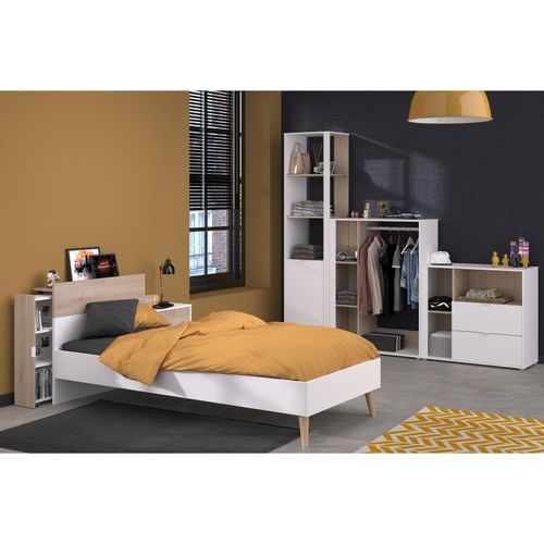 3480940303046 - Kinderzimmer-Set 6-teilig Aalborg 4 Weiß   Japanische Eiche