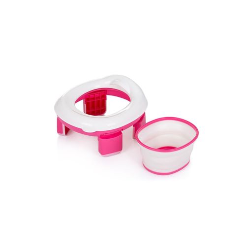 3800931060060 - Toilettentrainer 2 in 1 Viaggio faltbar Tragetasche ergonomische Form pink