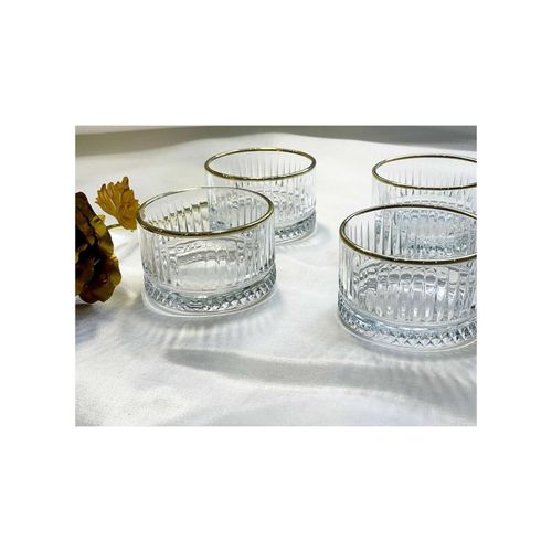 4255698205985 - Pasabahce Elysia Snackschale 4-fach 230 cc Gold transparent 4255698205985 - Pasabahce Elysia Snackschale 4-fach 230 cc Gold transparent