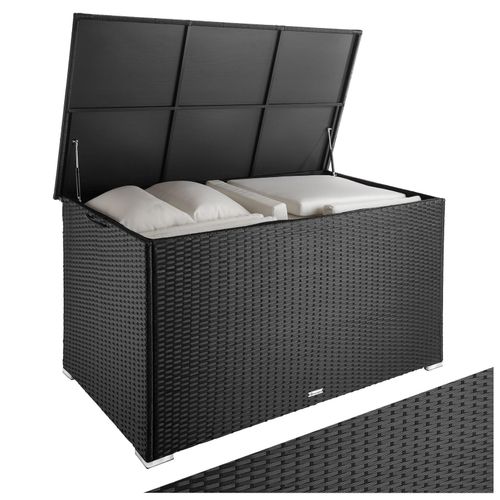 4061173205483 - tectake® Auflagenbox mit Aluminiumgestell und Rattangeflecht komfortable Hubautomatik 145 x 825 x 795 cm 4061173205483 - tectake® Auflagenbox mit Aluminiumgestell und Rattangeflecht komfortable Hubautomatik 145 x 825 x 795 cm