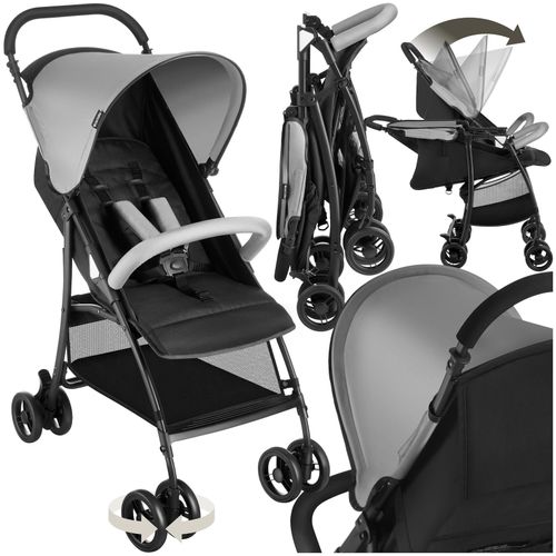 4061173262325 - tectake® Buggy-Kinderwagen klappbar mit 5-Punkt-Gurt Bremse und Schutzbügel pulverbeschichtetes Stahlgestell und pflegeleichter Polyesterbezug für 0 bis 36 Monate geeignet Belastbarkeit 15 kg