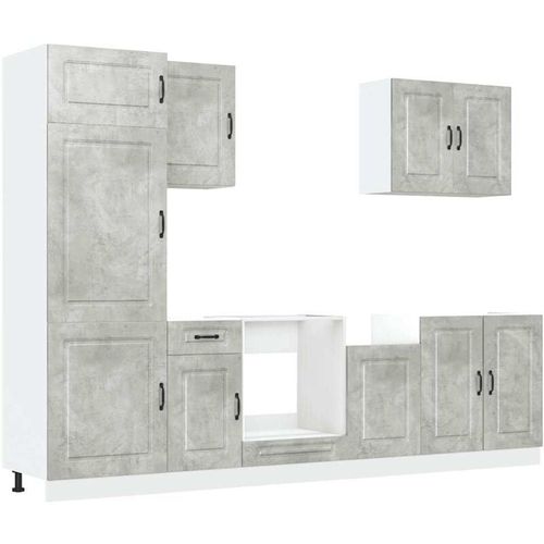 8721158503732 - Vidaxl - 7-tlg Küchenschrank-Set Kalmar Betongrau Holzwerkstoff 8721158503732 - Vidaxl - 7-tlg Küchenschrank-Set Kalmar Betongrau Holzwerkstoff