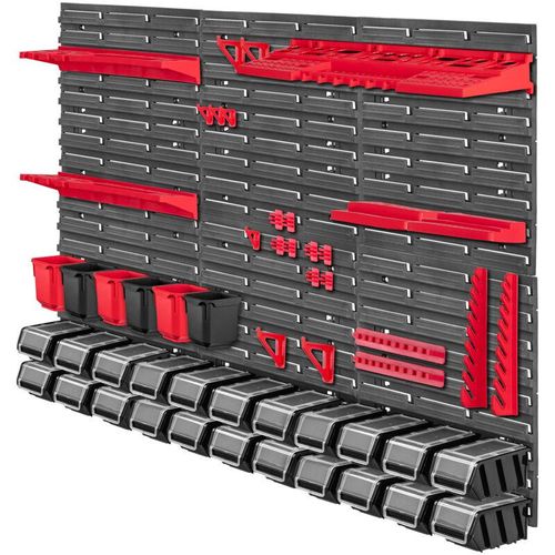 5903699468999 - Werkstattwandregal Werkstattregal für Garage Schwarz 53 Stück 117x78 cm - Kadax