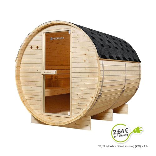 4260565529668 - Outdoor Fasssauna Spitzbergen 220 - 8 kW Ofen Saunasteine & Zubehör - Saunafass aus Fichtenholz - Gartensauna - 6 Personen - Artsauna 4260565529668 - Outdoor Fasssauna Spitzbergen 220 - 8 kW Ofen Saunasteine & Zubehör - Saunafass aus Fichtenholz - Gartensauna - 6 Personen - Artsauna