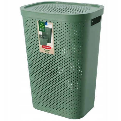 3253924754185 - - curver Wäschebox Infinity Recycled aus Kunststoff 60L Grün