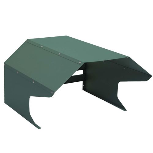 4057651317212 - Mähroboter-Garage MCW-L43 Dach Unterstand für Rasenmäher Metall 40x59x69cm ~ grün