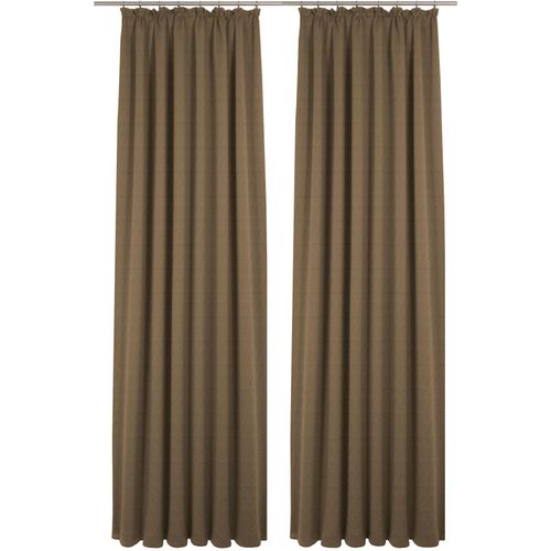 4004567091934 - Vorhang WIRTH Fiona Gardinen Gr 125 cm Kräuselband 65 cm braun Kräuselband Gardine