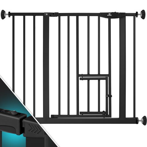 4255598320900 - KIDIZ® Türschutzgitter Absperrgitter Treppengitter Kindergitter mit Türe für Hunde und Katzen Haustier ohne Bohren erweiterbar kombinierbar mit Y-Spindeln schwenkbar 4255598320900 - KIDIZ® Türschutzgitter Absperrgitter Treppengitter Kindergitter mit Türe für Hunde und Katzen Haustier ohne Bohren erweiterbar kombinierbar mit Y-Spindeln schwenkbar