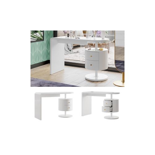 4066731401338 - Schminktisch Lara Weiß 120 cm mit 2 Schubladen Vicco 4066731401338 - Schminktisch Lara Weiß 120 cm mit 2 Schubladen Vicco