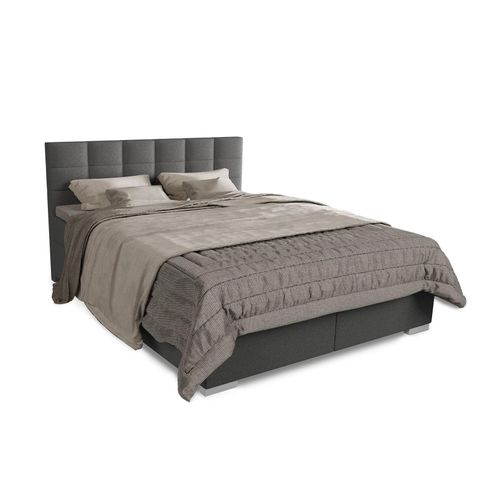 4262437184098 - Boxspringbett Seattle 180x200 cm - hoher Komfort weicher Malmo-Stoff komfortable Einstiegshöhe gepolstertes Kopfteil inkl Topper - Hellgrau 4262437184098 - Boxspringbett Seattle 180x200 cm - hoher Komfort weicher Malmo-Stoff komfortable Einstiegshöhe gepolstertes Kopfteil inkl Topper - Hellgrau