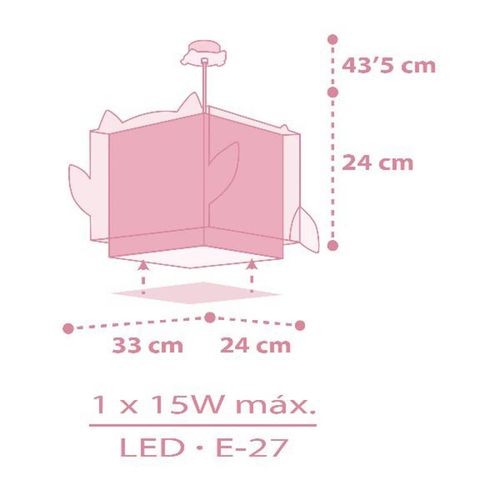 8420406644820 - Hängeleuchte Little Owl rosa E27