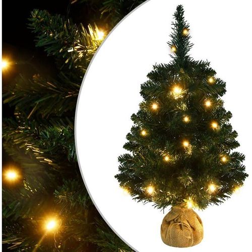 8720286446317 - Künstlicher WeihnachtsbaumKunstbaum mit Ständer und LEDs Grün 60 cm pvc Vidaxl