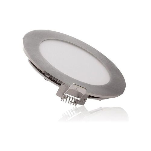 8445152082818 - Greenice - Slimline Downlight 6W 480Lm 4200ºK Runden Satin Nickel 50000H [GL-CL-R6N-W] - Natürliches Weiß