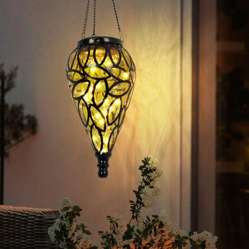 9007371508150 - Solarlampen für Außen hängend Gartendeko für draußen Hängeleuchte Balkon antik Akku IP44 Wetterfest Metall schwarz amber 15x LED 3200K DxH 9007371508150 - Solarlampen für Außen hängend Gartendeko für draußen Hängeleuchte Balkon antik Akku IP44 Wetterfest Metall schwarz amber 15x LED 3200K DxH