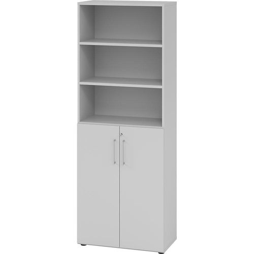 4032062184592 - Kombischrank Breno 6OH Schrank- und Regalelement abschließbar B 800 x T 420 x H 2156 mm Spanplatte lichtgrau lichtgrau 4032062184592 - Kombischrank Breno 6OH Schrank- und Regalelement abschließbar B 800 x T 420 x H 2156 mm Spanplatte lichtgrau lichtgrau