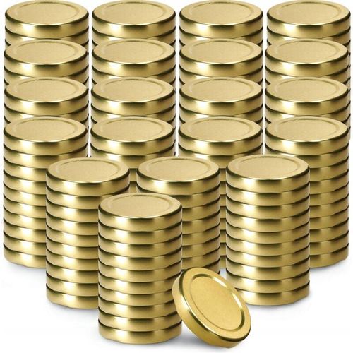 5903699438039 - Kadax - Schraubdeckel fi53 mm für Einmachgläser 200 Stück Gold