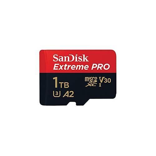 0619659188535 - SanDisk Extreme Pro - Flash-Speicherkarte (microSDXC-an-SD-Adapter inbegriffen) - 1 TB - A2   Video Class V30   UHS-I U3   Class10 - microSDXC UHS-I