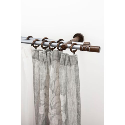 9002777353410 - Gardinenstange GARESA PEMPIA Gardinenstangen Gr L 100 cm Ø 20 mm 2 läufig braun (mattchromfarben nussbaum) Gardinenstangen nach Maß Vorhanggarnitur verlängerbar Knopf mAusschnitte mit Ringe 9002777353410 - Gardinenstange GARESA PEMPIA Gardinenstangen Gr L 100 cm Ø 20 mm 2 läufig braun (mattchromfarben nussbaum) Gardinenstangen nach Maß Vorhanggarnitur verlängerbar Knopf mAusschnitte mit Ringe