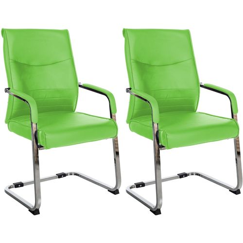 4255716326494 - 2er Set Freischwinger Besucherstuhl Hobart I Stoff- oder Kunstlederbezug Chromgestell Armlehnen Gepolstert I Ergonomischer Schwingstuhl 4255716326494 - 2er Set Freischwinger Besucherstuhl Hobart I Stoff- oder Kunstlederbezug Chromgestell Armlehnen Gepolstert I Ergonomischer Schwingstuhl