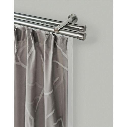 9002777295888 - Gardinenstange GARESA CHAPEAU Gardinenstangen Gr L 140 cm Ø 20 mm 2 läufig silberfarben (edelstahlfarben) Kinder Gardinenstangen für Vorhanggarnitur einfache Wandmontage verlängerbar edelstahl optik 9002777295888 - Gardinenstange GARESA CHAPEAU Gardinenstangen Gr L 140 cm Ø 20 mm 2 läufig silberfarben (edelstahlfarben) Kinder Gardinenstangen für Vorhanggarnitur einfache Wandmontage verlängerbar edelstahl optik
