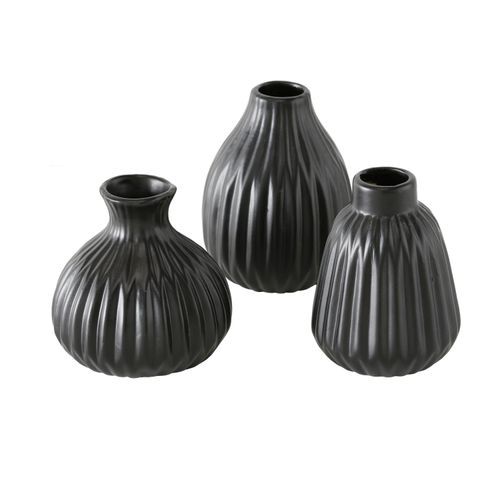 4020607616288 - BOLTZE Tischvase »Esko« (Set 3 St) schwarz 4020607616288 - BOLTZE Tischvase »Esko« (Set 3 St) schwarz