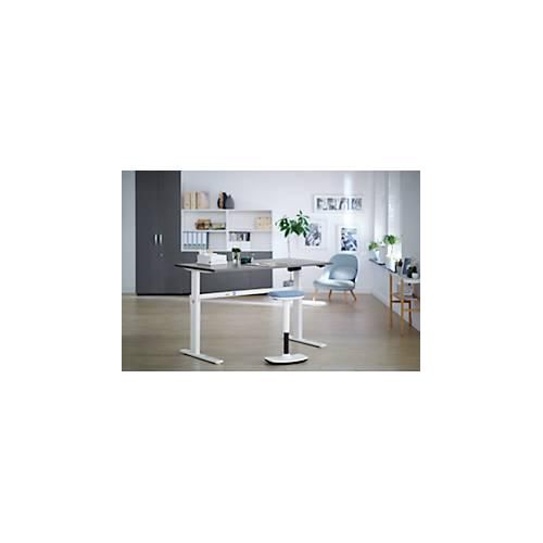 4251898808292 - Select Schreibtisch elektrisch höhenverstellbar Rechteck C-Fuß B 1600 x T 800 x H 725-1185 mm graphit weiß