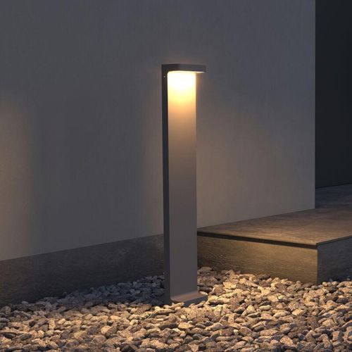 4250755300269 - Wegeleuchten Außen IP65 Pollerleuchte für Garten 3000K Aussenleuchte 10x6x60cm Außenlampe Standleuchte Sandgrau dunkel 6W LumaTorch - Doporro