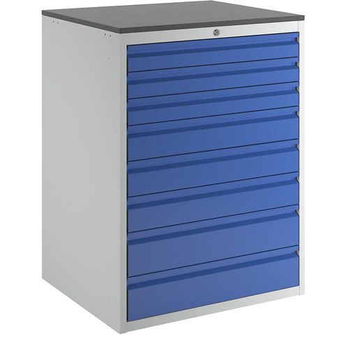 4040376927316 - Schubladenschrank mit Teleskopführungen Höhe 1030 mm Schubladen 3 x 90 3 x 120 2 x 150 mm lichtgrau enzianblau Breite 770 mm RAU 4040376927316 - Schubladenschrank mit Teleskopführungen Höhe 1030 mm Schubladen 3 x 90 3 x 120 2 x 150 mm lichtgrau enzianblau Breite 770 mm RAU