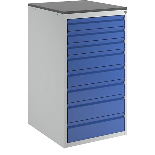 4040376927293 - Schubladenschrank mit Teleskopführungen Höhe 1030 mm Schubladen 3 x 90 3 x 120 2 x 150 mm lichtgrau enzianblau Breite 580 mm RAU 4040376927293 - Schubladenschrank mit Teleskopführungen Höhe 1030 mm Schubladen 3 x 90 3 x 120 2 x 150 mm lichtgrau enzianblau Breite 580 mm RAU