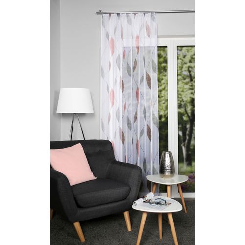 4056751420235 - Gardine HOME WOHNIDEEN PAOLO Gardinen Gr 175 cm Kräuselband 140 cm rot Kräuselband halbtransparent