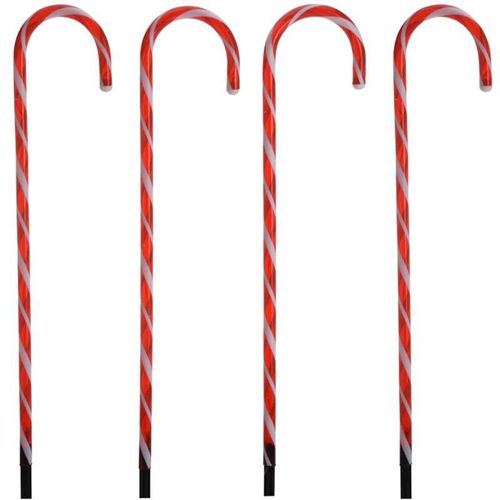 8721037166966 - - Koopman Zuckerstangen-Gartenstecker 4er Set batteriebetrieben 74cm hoch