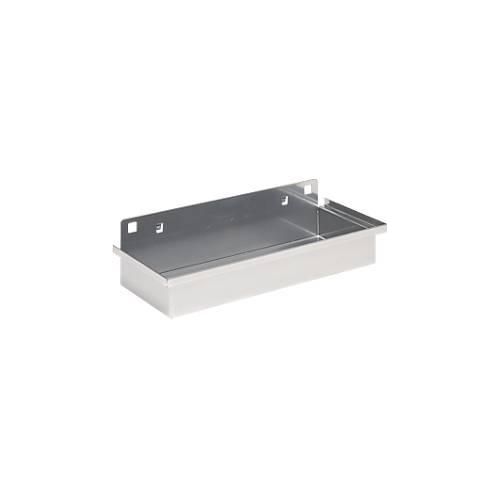 4051273794437 - Ablageschale für FS Putzmittelschränke Stahlblech weißaluminium RAL 9006 B 135 x T 320 x H 55 mm