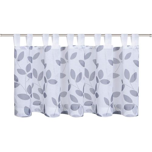 4007863638049 - Scheibengardine Fay Gardinen Gr 50 cm Schlaufen 140 cm grau (anthrazit) Scheibengardinen transparent Gardine HxB 50x140 mit modernem Druckdesign 4007863638049 - Scheibengardine Fay Gardinen Gr 50 cm Schlaufen 140 cm grau (anthrazit) Scheibengardinen transparent Gardine HxB 50x140 mit modernem Druckdesign