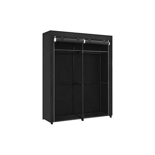 6955880357390 - Kleiderschrank Garderobe mit 2 Kleiderstangen Aufbewahrung von Kleidung Stoffschrank Kleiderständer faltbar Ankleidezimmer Schlafzimmer 140 x