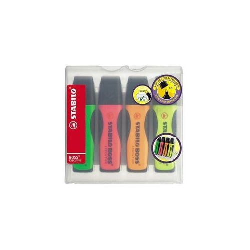 4006381376617 - Textmarker-Set BOSS EXECUTIVE 73 4 Etui 4-farbig sortiert 2-5mm Keilspitze 4006381376617 4 Stück