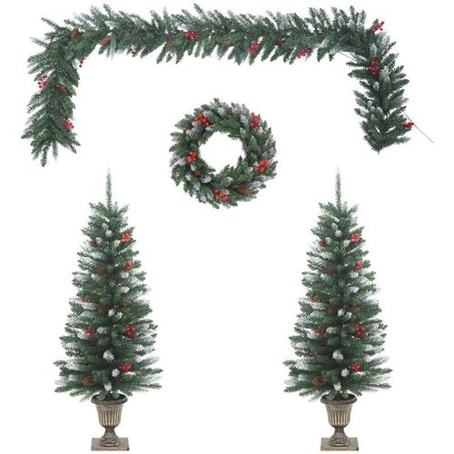 8720845472610 - 4-tlg Türschmuck-Set für Weihnachten pvc Vidaxl 387590