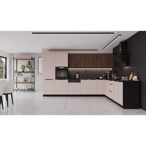4255832101074 - Winkelküche ARONA + MONZA 350x290 cm Küchenzeile Eckküche Küche Nußbaum Kaschmir 4255832101074 - Winkelküche ARONA + MONZA 350x290 cm Küchenzeile Eckküche Küche Nußbaum Kaschmir