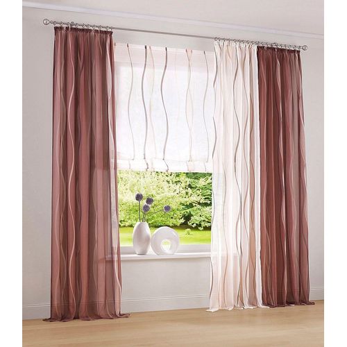 6944185403857 - Gardine MY HOME Dimona Gardinen Gr 145 cm Kräuselband 140 cm beige (creme schoko) Kräuselband Gardine 2er-Set Transparent Voile Polyester Wellen 6944185403857 - Gardine MY HOME Dimona Gardinen Gr 145 cm Kräuselband 140 cm beige (creme schoko) Kräuselband Gardine 2er-Set Transparent Voile Polyester Wellen