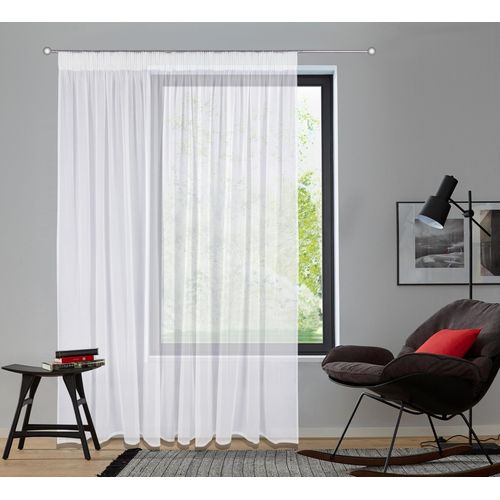 6941446604855 - Gardine MY HOME Dolly Gardinen Gr 175 cm Multifunktionsband 300 cm weiß Transparente Gardinen Transparent Gewebt Polyester