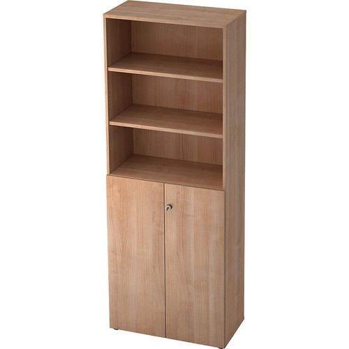 4032062020067 - eurokraft pro Kombi-Schrank 5 Fachböden 2 Flügeltüren Nussbaum   Nussbaum