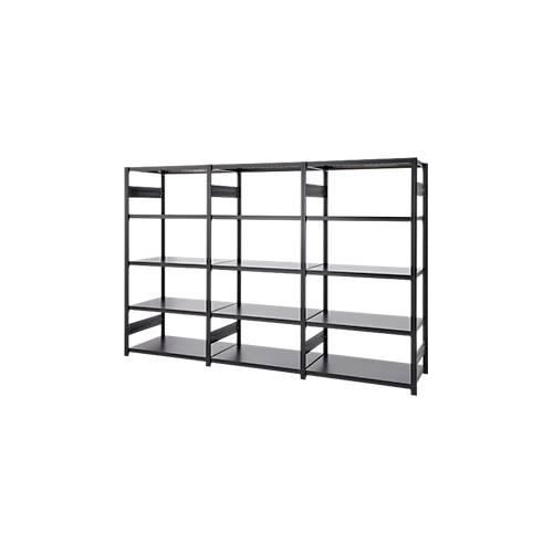 4255821500369 - Regalkombination ORDO Business 1 Grundregal + 2 Anbauregale 15 Böden modular Fachlast 140 kg Feldlast 1000 kg B 3080 x T 535 x H 2500 mm tiefschwarz 4255821500369 - Regalkombination ORDO Business 1 Grundregal + 2 Anbauregale 15 Böden modular Fachlast 140 kg Feldlast 1000 kg B 3080 x T 535 x H 2500 mm tiefschwarz